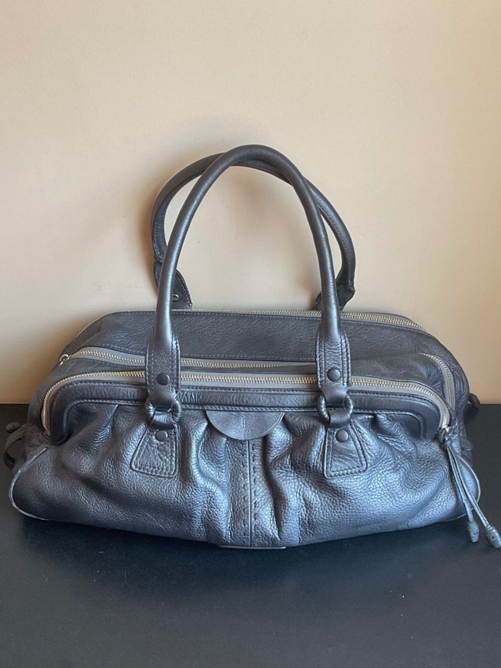 Cole Haan pebbled leather satchel